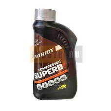 Минеральное масло для поршневых компрессоров PATRIOT Compressor Superb VG-100 850030600 - 1 литр