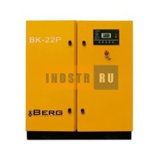 Винтовой компрессор с ременным приводом и частотным преобразователем BERG ВК-22Р-E (IP54) 16 бар